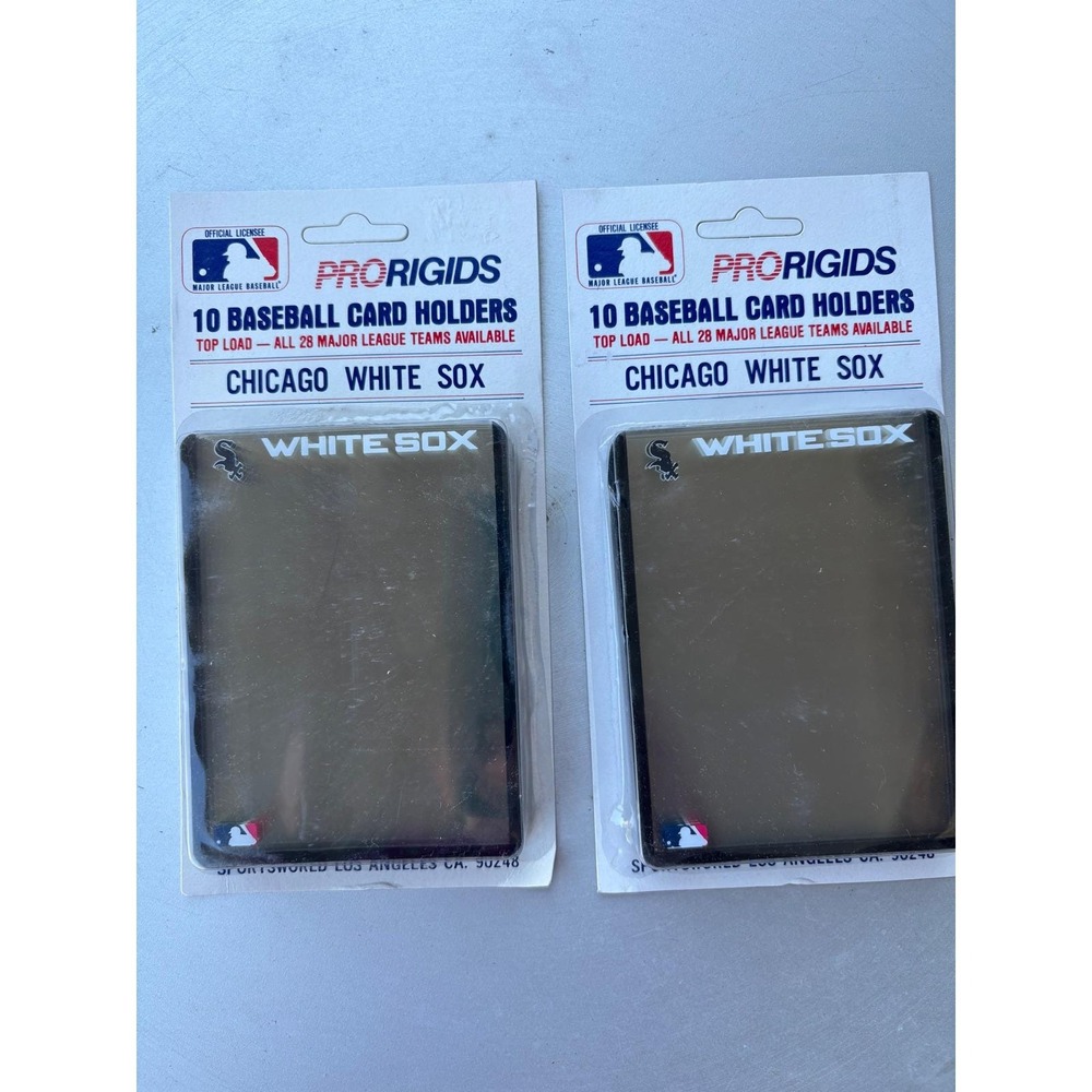 Vintage Pro Rigids Chicago White Sox 10 Baseball Card Holders Top Load MLB New